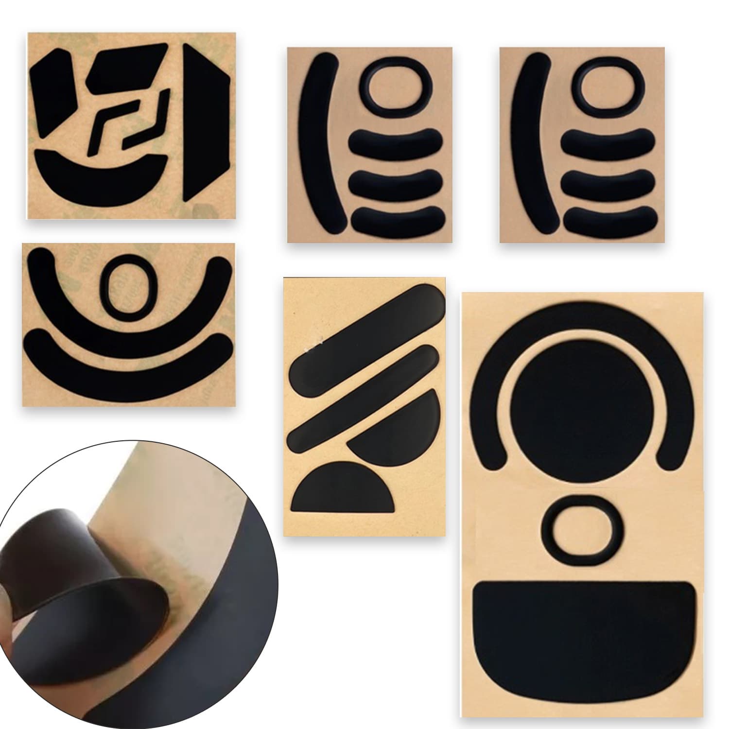 Black Mouse Mat Wear-Resistant Foot Pad GPW Generation One and Two Ice Version Anti-Slip Sticker Logitech Tiger Foot Pad