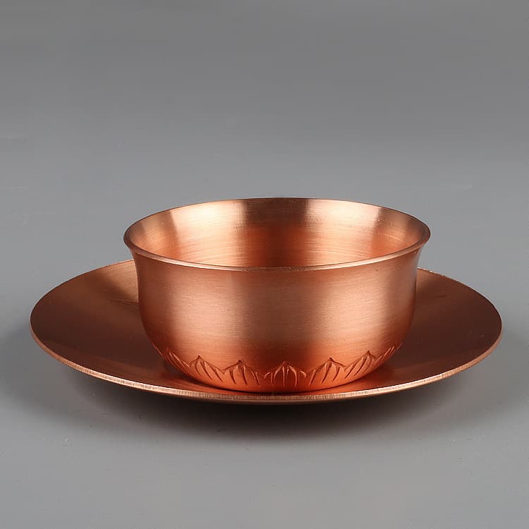 Pure Copper Tea Cup, Copper Tea Bowl, Home Use Host Cup, Coaster, Tasting Cup, Handmade Pure Copper Kung Fu Tea Set, Drinking Cup