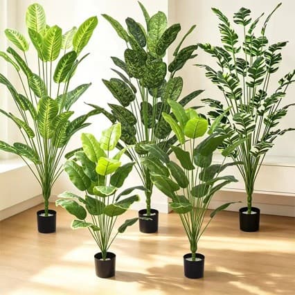 Artificial Traveler's Palm Plant Nordic Style Large Potted Greenery Decoration for Living Room Indoor Floor Ornamental Bonsai