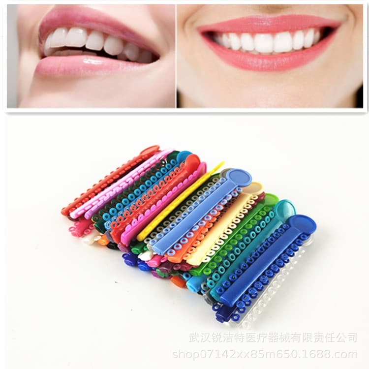 Dental Clear Orthodontic Ligature Ties White Transparent Colored Ligature Ties Rubber Ligature Ties Orthodontic Materials
