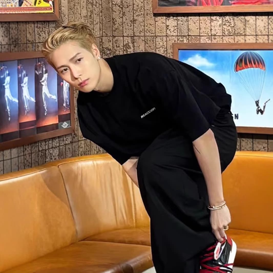 Jackson Wang Celebrity T-Shirt Heavyweight Cotton Summer American Streetwear Short Sleeve Men's Top