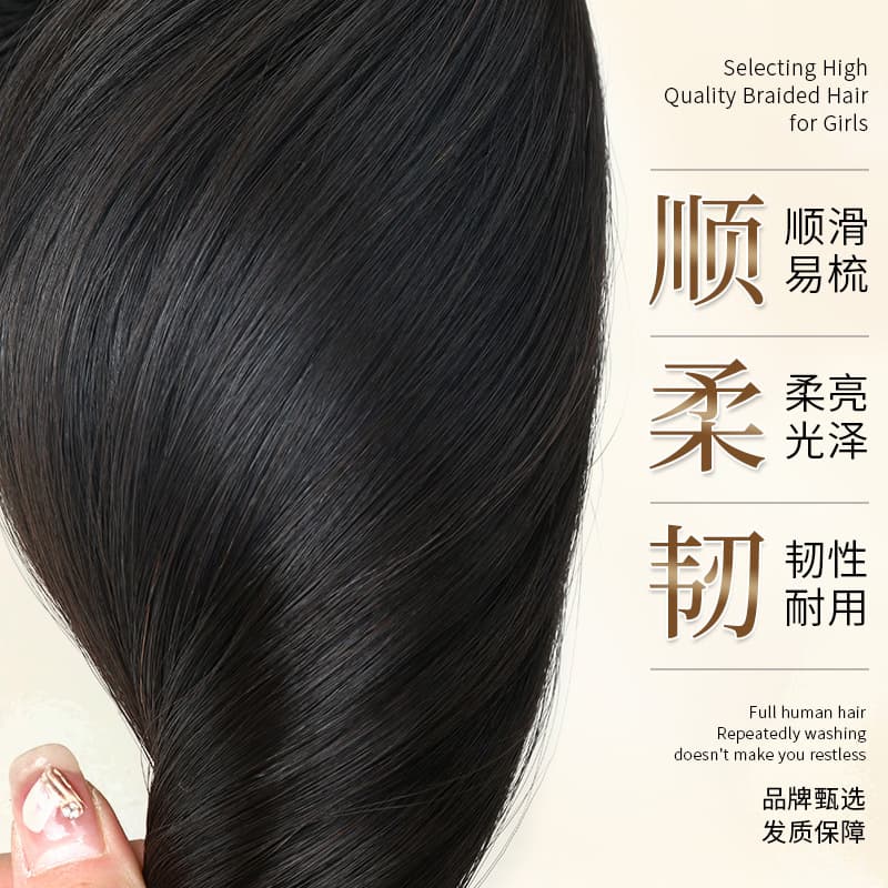Wig Topper for Women Voluminous High Crown Hair Volume Cover Gray Hair Full Real Human Hair Natural Hand-Tied Topper
