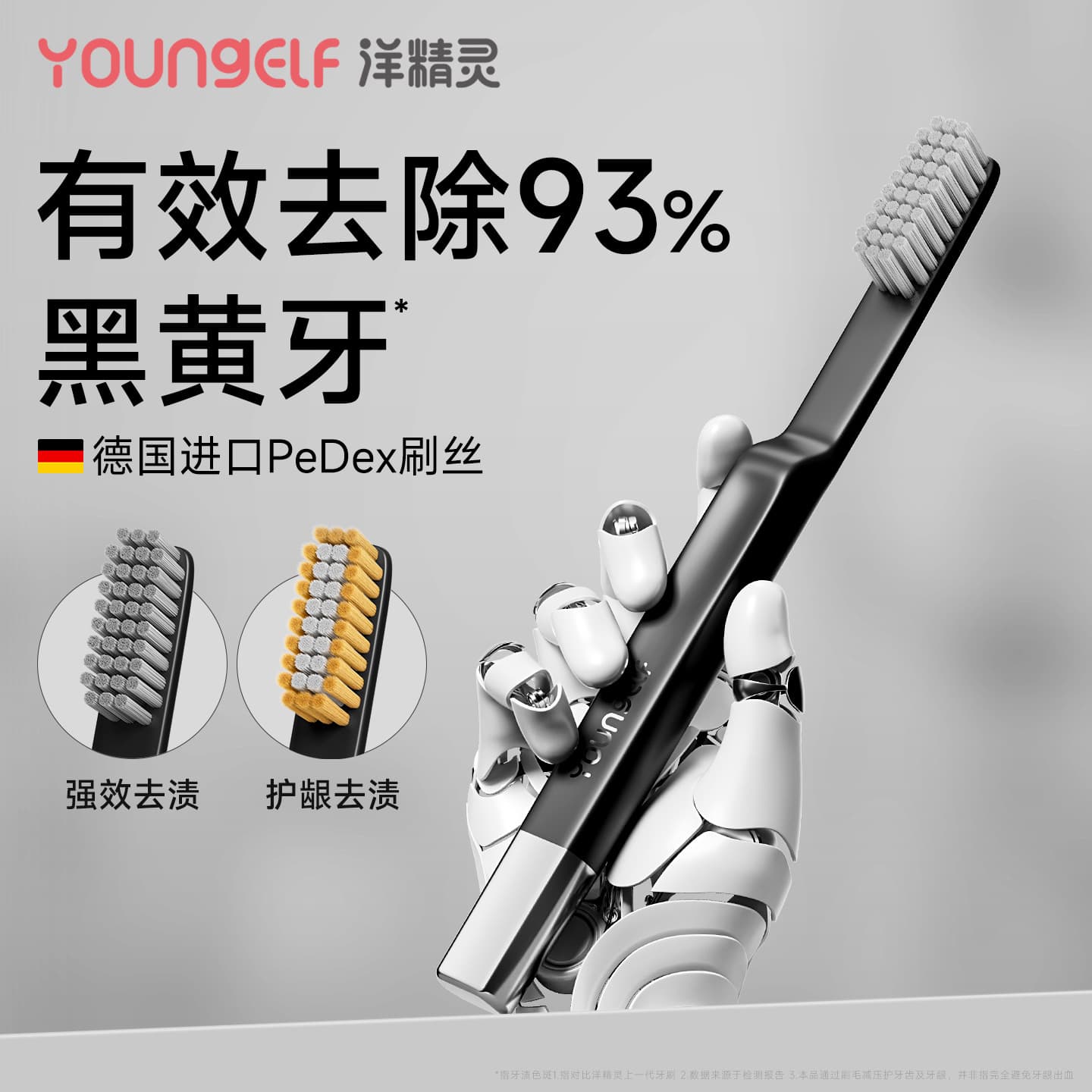 Ocean Elf Men's Premium Toothbrush - Removes Yellow Stains, High-Quality Soft Bristles, Individually Packed, Men's Adult Toothbrush