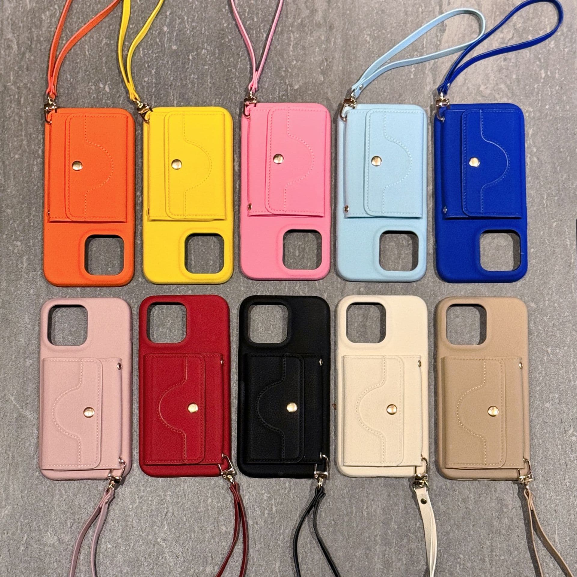 Stand Card Holder Makeup Mirror Protective Case for iPhone 18 Pro Max Chanel-Style Leather 18/17 Phone Case