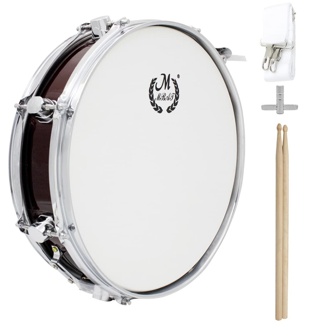 14 Inch Professional Mini Military Drum Performance Band Student Adult School Marching Drum Percussion Instrument MBAT L4231