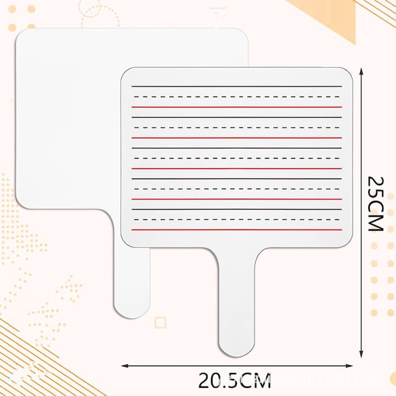 Cross-border Hot Sale Source Manufacturer Stock Handheld Square Round Writing Board Memo Board Double-sided Erasable