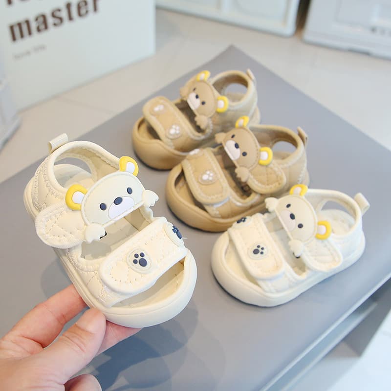 Baby Shoes Summer Sandals Toddler Walking Shoes 0-1-2-3 Years Old Boys Girls Soft Sole Toe-Cover Beach Shoes