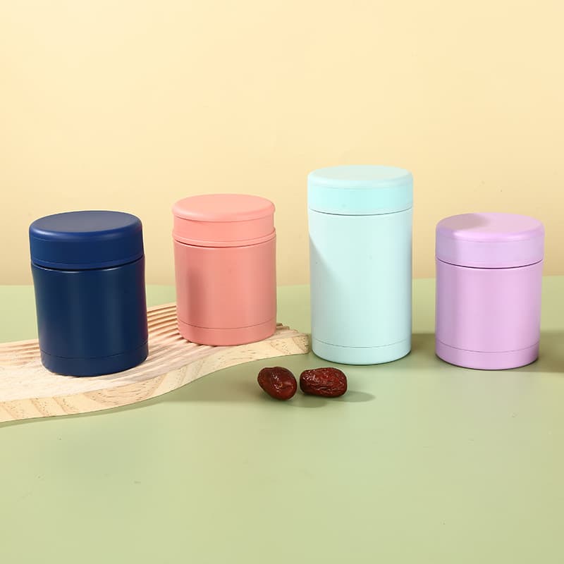 Minimalist 304 Stainless Steel Thermal Cup, Double-layer Vacuum Lunch Box for Students, Compact and Cute