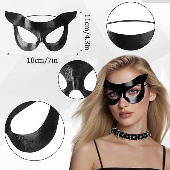 2026 Halloween Costumes New Cat Girl Mask Headband Bow Tie Accessories Set Party Cosplay Cross-Border