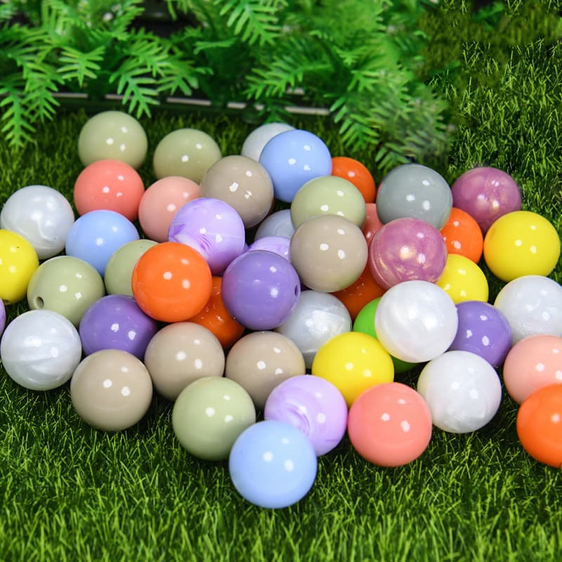 Glossy Oil-Finished Silicone Beads 15mm Baby Teether DIY Bracelet Parts Stringing Beads Smooth Silicone Bead Wholesale