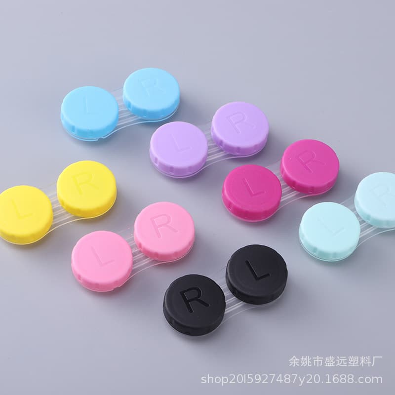 Wholesale Contact Lens Companion Case Double Lens Case Factory Wholesale Multicolor Contact Lens Case Plastic PP Material