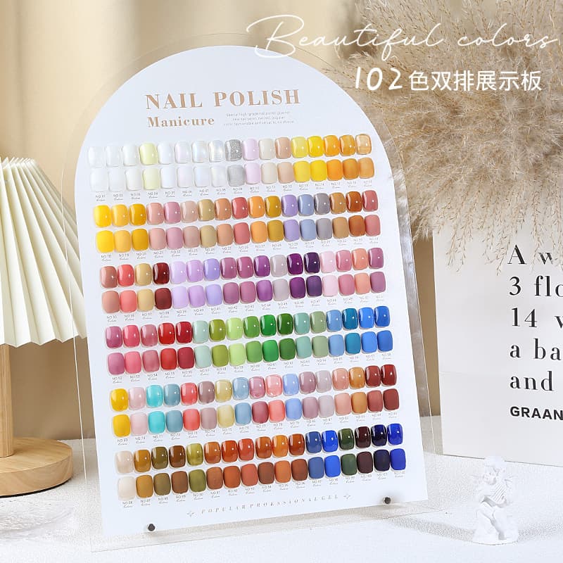 102 Color Acrylic Display Board, High-End Nail Art Shop Nail Polish Color Display Board, Large Standing Album