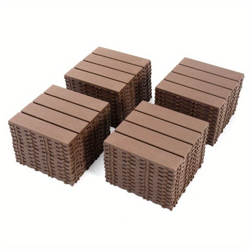 2026 New Cross-Border Drop Shipping 44 Pack Waterproof Yard Patio Tiles 12x12 Square Plastic Cross-Border