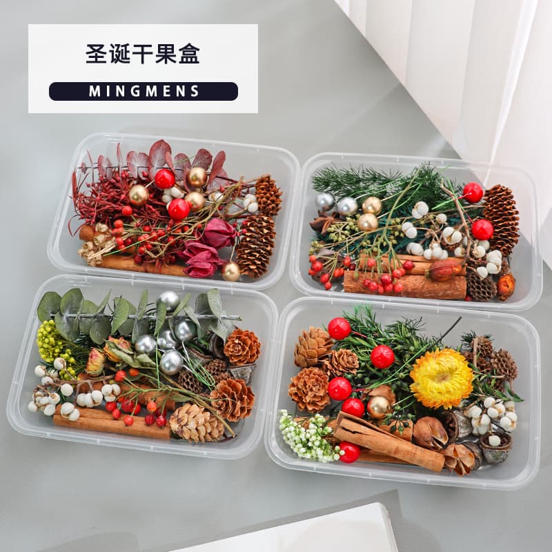Dried Fruit DIY Kit Natural Plant Dried Christmas Pinecone Cinnamon Dried Flower Handmade Ins Decoration Ornament