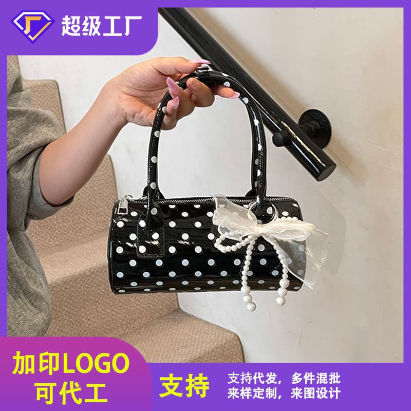 Korean bag niche handbag for women, crossbody bag new fashion small tote polka dot niche pillow bag shoulder bag