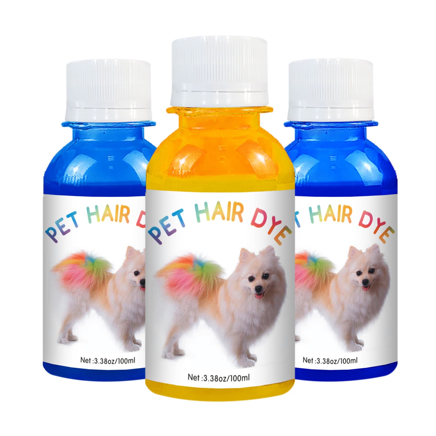 Cross-Border Pet Grooming Special Professional Pet Dye Cream, Pet Hair Dye, Dog Bleach, Long-Lasting Color Fixation for Pets