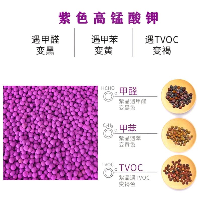 ✅ Potassium permanganate purple balls for formaldehyde and odor removal, nano mineral crystals, activated carbon for new home and car odor purification.