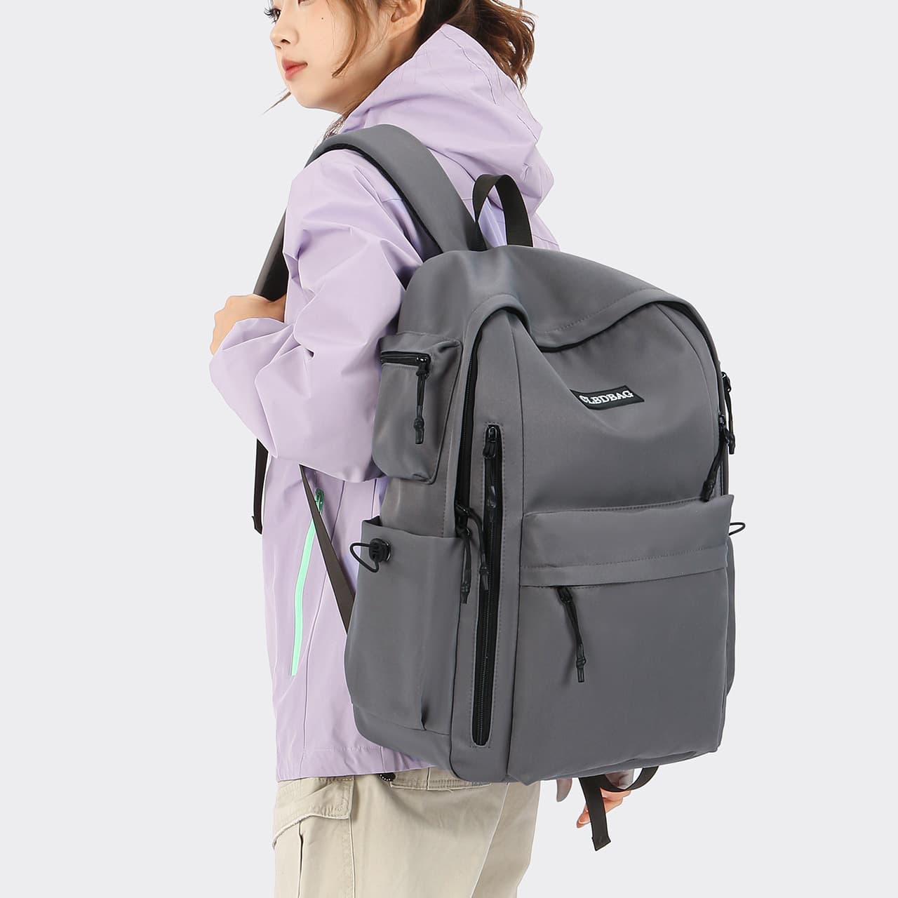 Large capacity business backpack male junior high school student college student bag outdoor leisure travel waterproof computer backpack