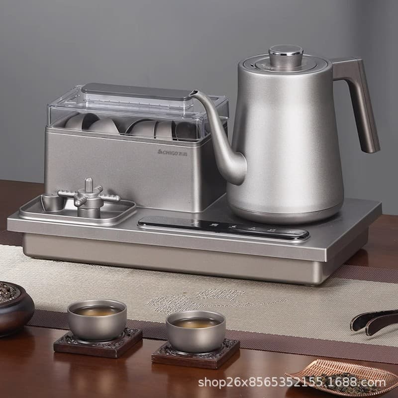 Chigo pure titanium cup-rinsing kettle bottom-filling electric kettle, built-in tea table integrated electric tea stove