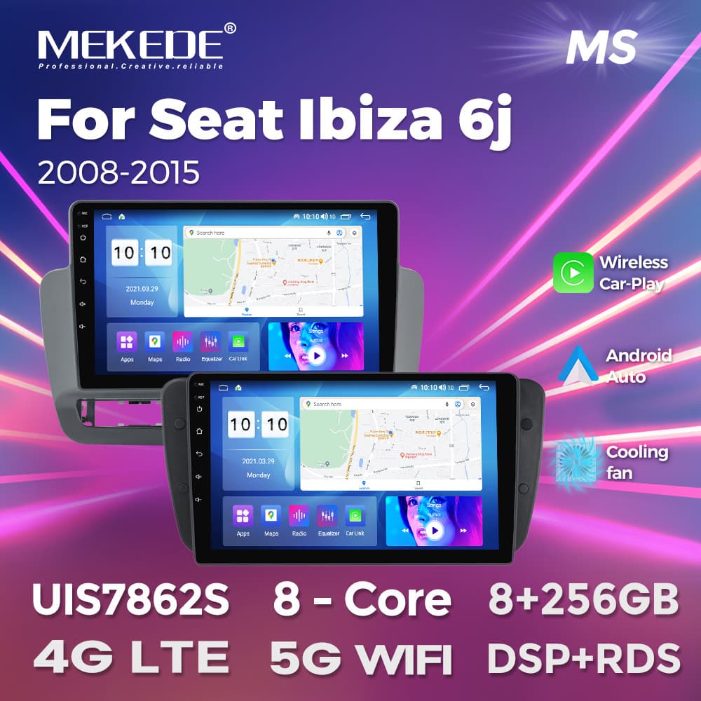 Car Android Navigation Radio for 09-13 Seat Ibiza with Carplay