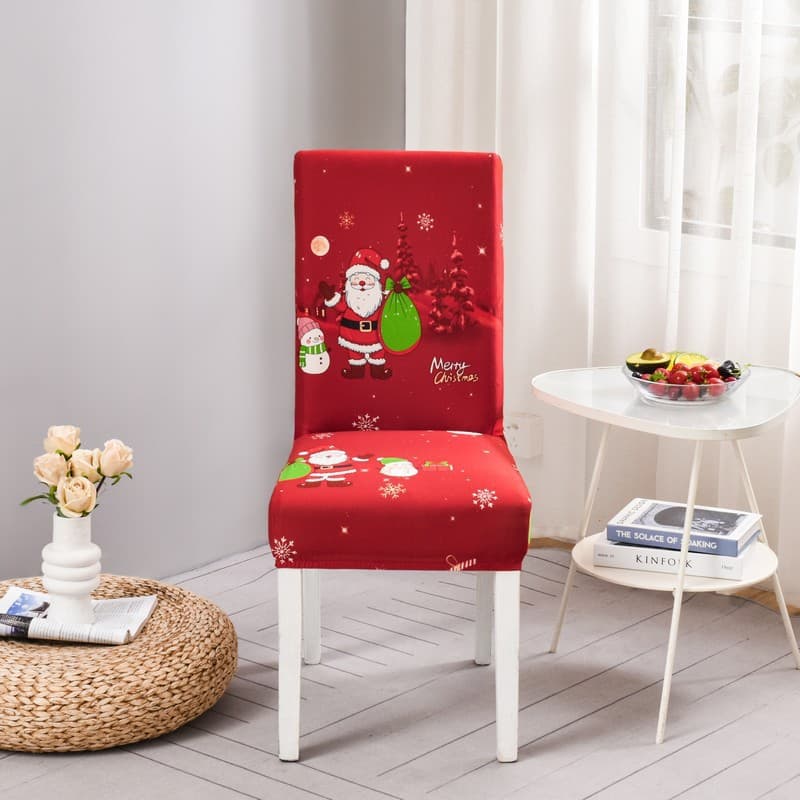 Cross-border foreign trade Christmas chair cover elastic chair cover hotel restaurant dining chair cover universal dining table seat cover chair cover