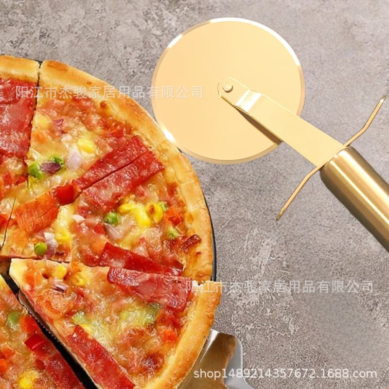 Cross-border new stainless steel pizza knife kitchen baking tool multi-functional hob cutting pastry spreader