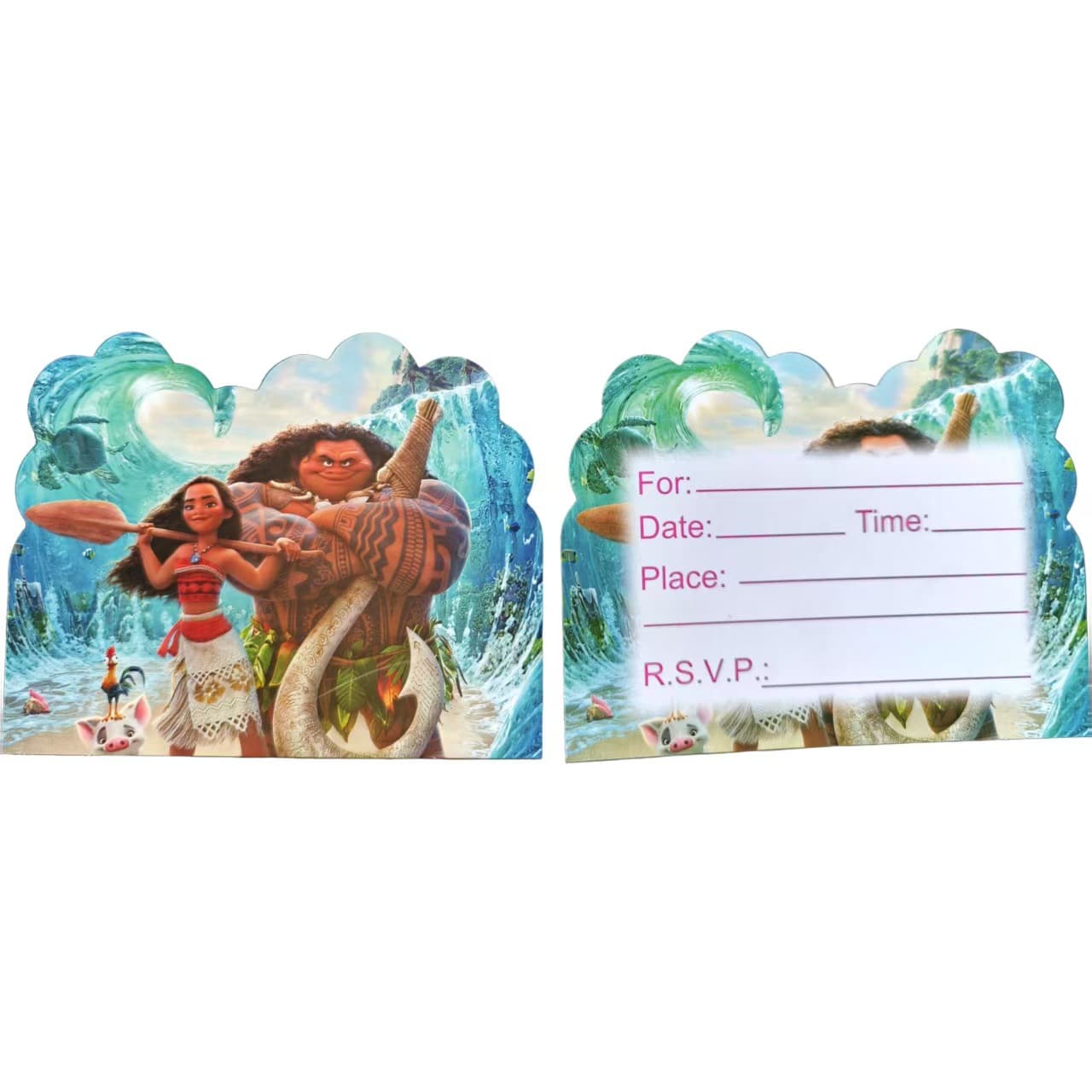 Multiple Cross-Border In-Stock Creative Children's Gift Cards Cartoon Anime Birthday Party Theme Decoration Invitation Cards