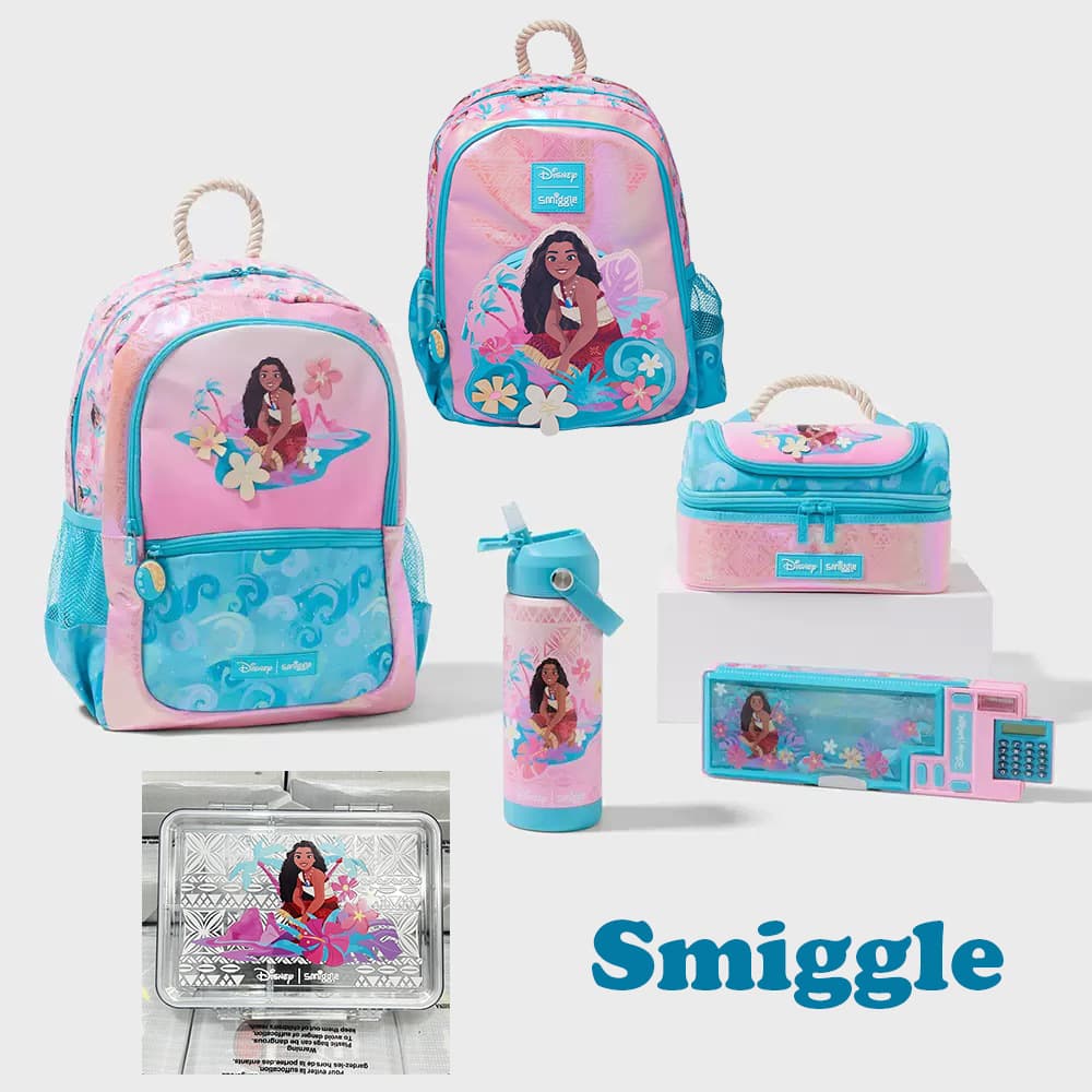 Australian Smiggle Moana Backpack Primary School Student Backpack Lunch Bag Moana Set