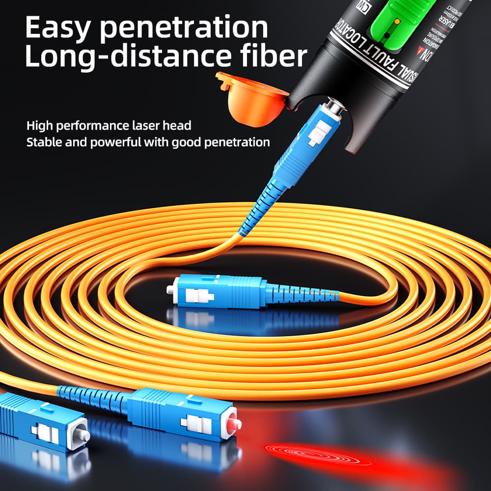 1-60km Fiber Optic Red Light Pen Visual Fault Locator Pen-Type Red Light Source 5/10/20/30/50/60MW
