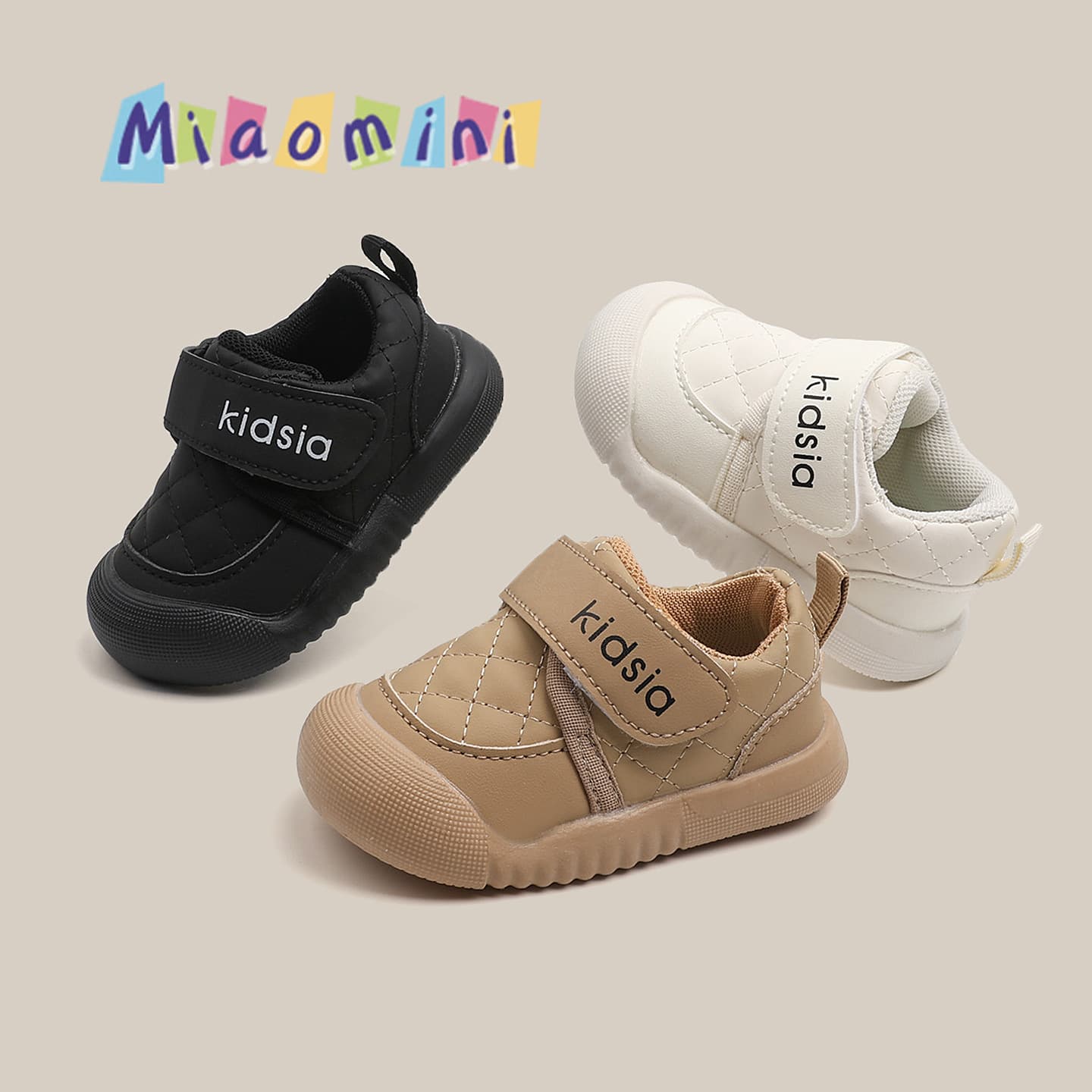 Baby Boy Walking Shoes 0-1-3 Years Toddler Girl Casual Shoes Spring Autumn Newborn Soft Sole Anti-Slip White Sneakers