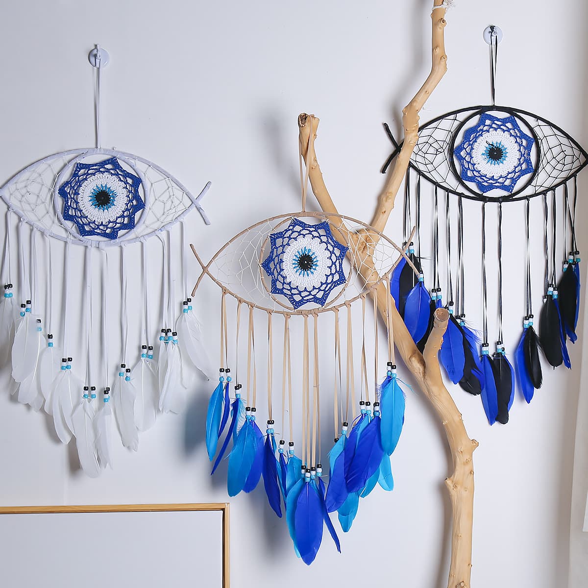 Demon's Eye Home Decor Wall Hanging Wall Decor Room Decoration Net Catch Dream Net Bedroom Decorative Accessories