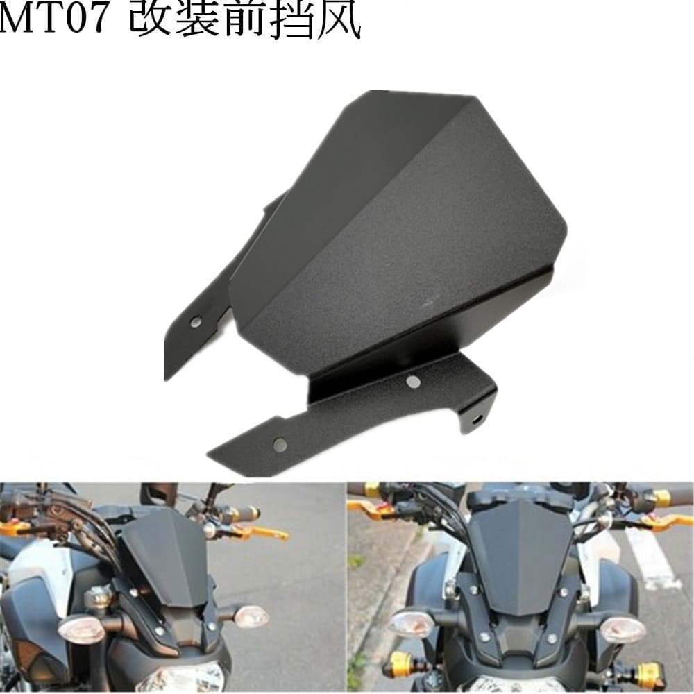 CNC Custom Front Windshield for Yamaha MT-07 MT07, Small Windscreen, Wind Deflector Accessory