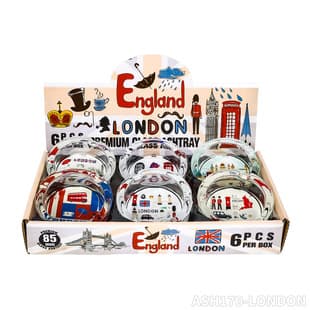 Xingbasi New Cross-border LONDON Brand 85mm Round Glass Ashtray
