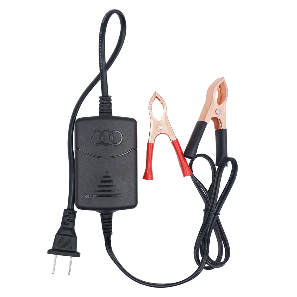 Desktop 12V 1A Lead Acid Battery Charger Smart Battery Charger Crocodile Clip Style 12 Volt for Batteries