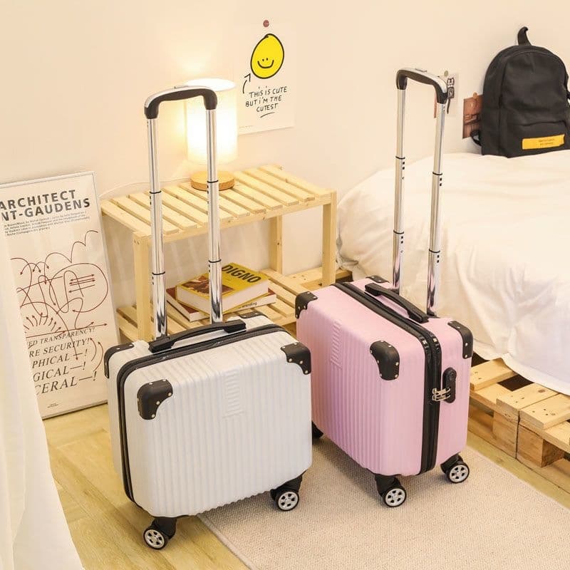 18-Inch Spring Airlines Carry-On Suitcase Small Luggage INS Internet Celebrity New Lightweight Trolley Combination Lock Travel Universal Wheels