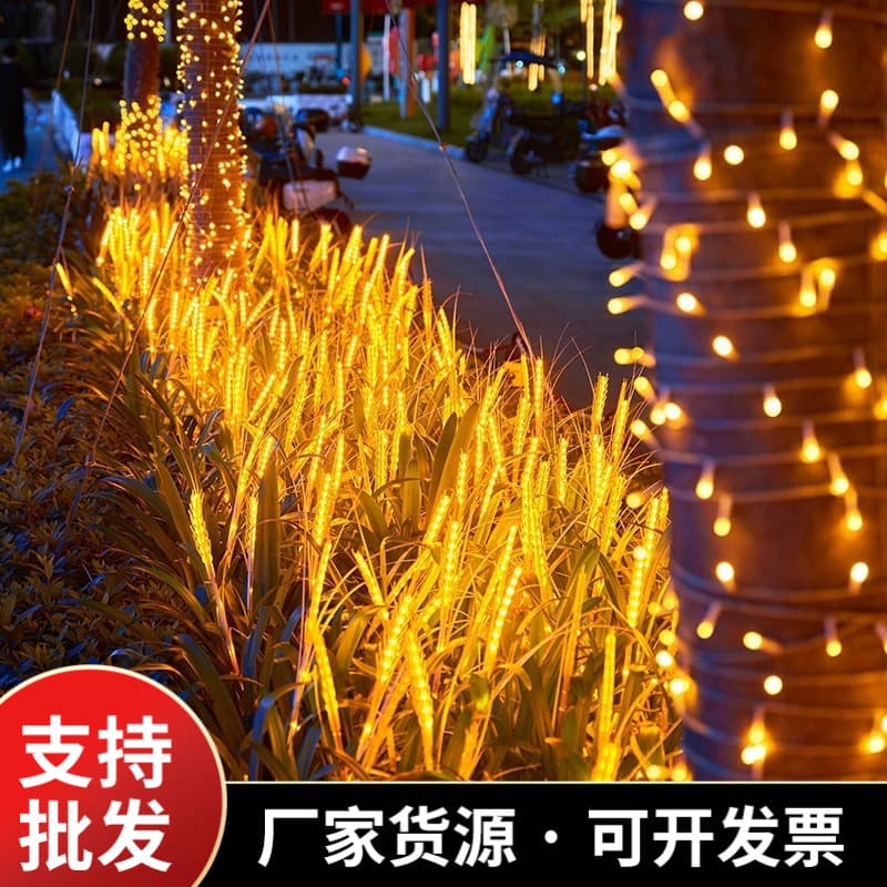Solar Glowing Internet-Famous Garden Light Outdoor Courtyard Flower Decoration Atmosphere Light Wholesale LED Wheat Stalk Light