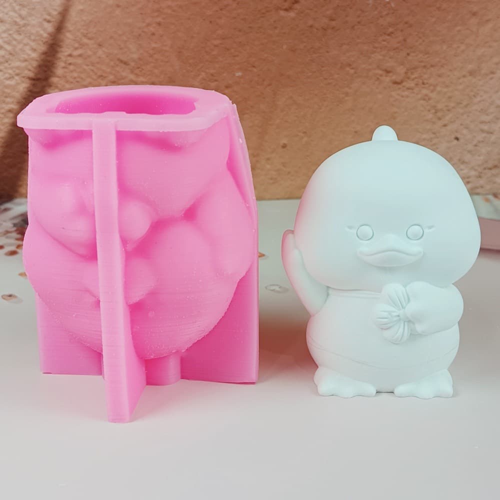 Duck Figurine Mold Figurine Candle Plaster DIY Plaster Figurine Candle Holder Silicone Mold W0952