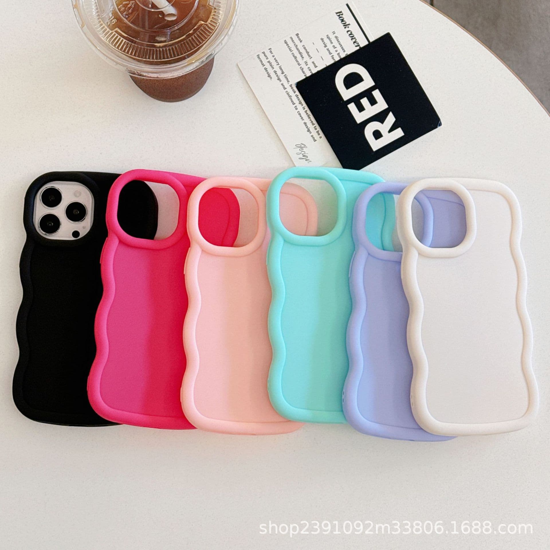 New Style Compatible with Samsung S24 Ultra Macaron Phone Case S23FE with Sticker Decoration A05S Solid Color Soft Case