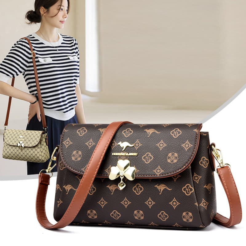 High-Quality Soft Leather Women's Handbag 2026 New Style Single Shoulder Crossbody Bag Large Capacity Middle-Aged Mother's Bag Casual Women's Bag