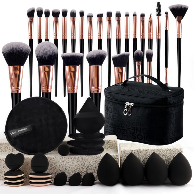 Cross-border 40PC Beauty Tool Set Complete Facial Cleansing and Makeup Kit for Shein Temu Dropshipping