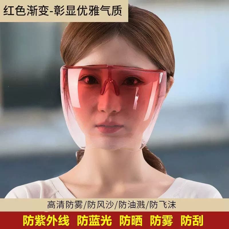 Protective mask, kitchen cooking mask, oil fume cooking mask, anti-droplet splash, transparent full face mask, anti-fog
