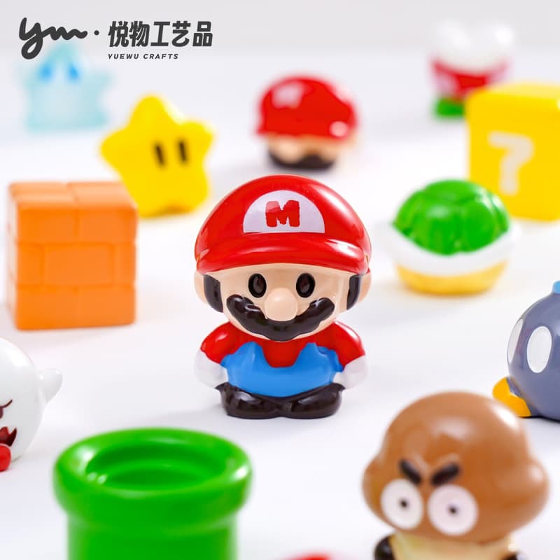 Cute Cartoon Super Mario Star Figure DIY Decoration Blind Bag Hanging Accessory Desktop Ornament