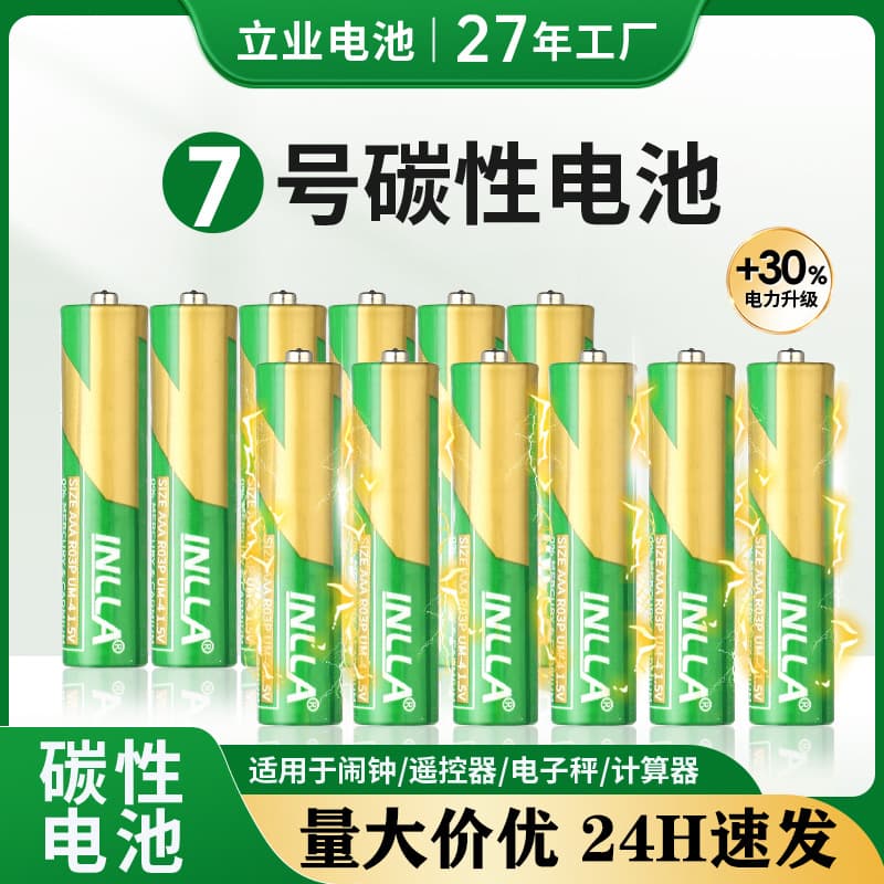 Liye 7 Carbon Zinc Battery AAA for Remote Control, Thermometer Gun, Toys, Clocks
