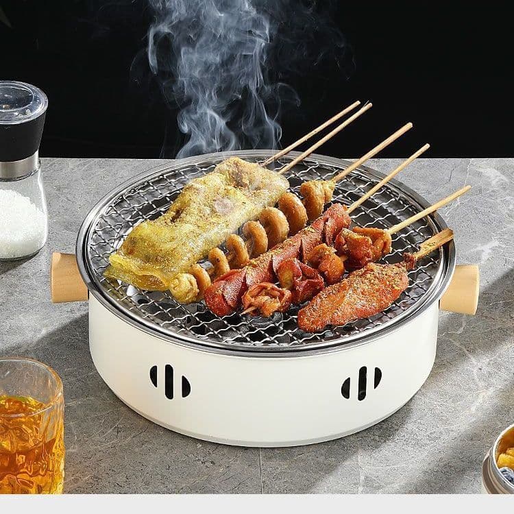 Stove Tea Barbecue Grill, Indoor Outdoor BBQ Rack, Camping Home Portable Grill, Charcoal Grill Stove