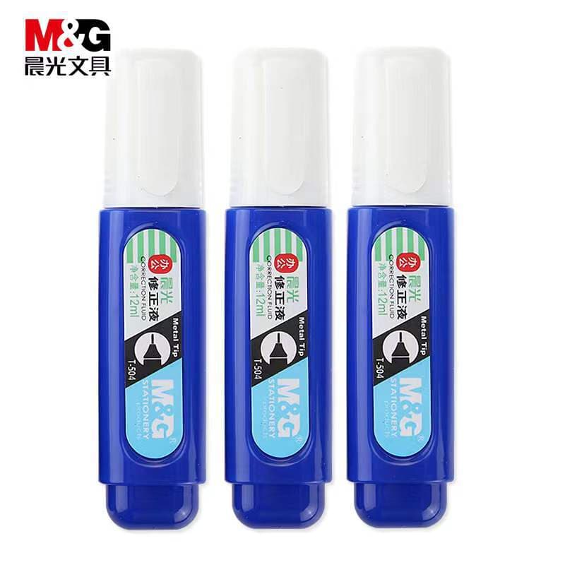 T-504 Correction Fluid for Students, 12ml White Correction Pen for Office Use