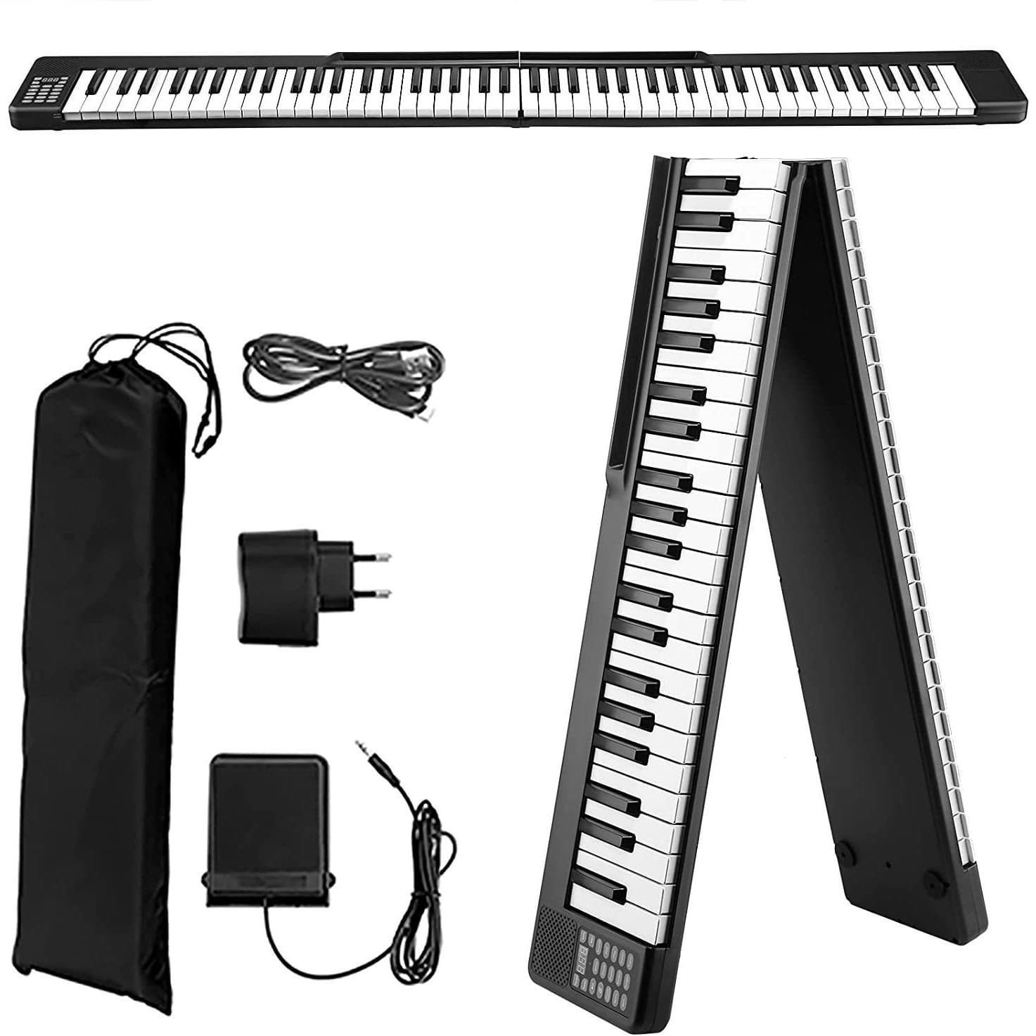 Portable 88-key Folding Piano Electronic Keyboard For Beginners Adults Supports Bluetooth Midi Keyboard Musical Instrument