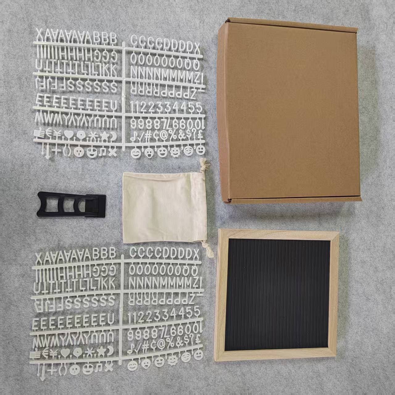 Felt Letter Board with Wooden Letter Tiles Set Includes 340 Letters and Plastic Stand