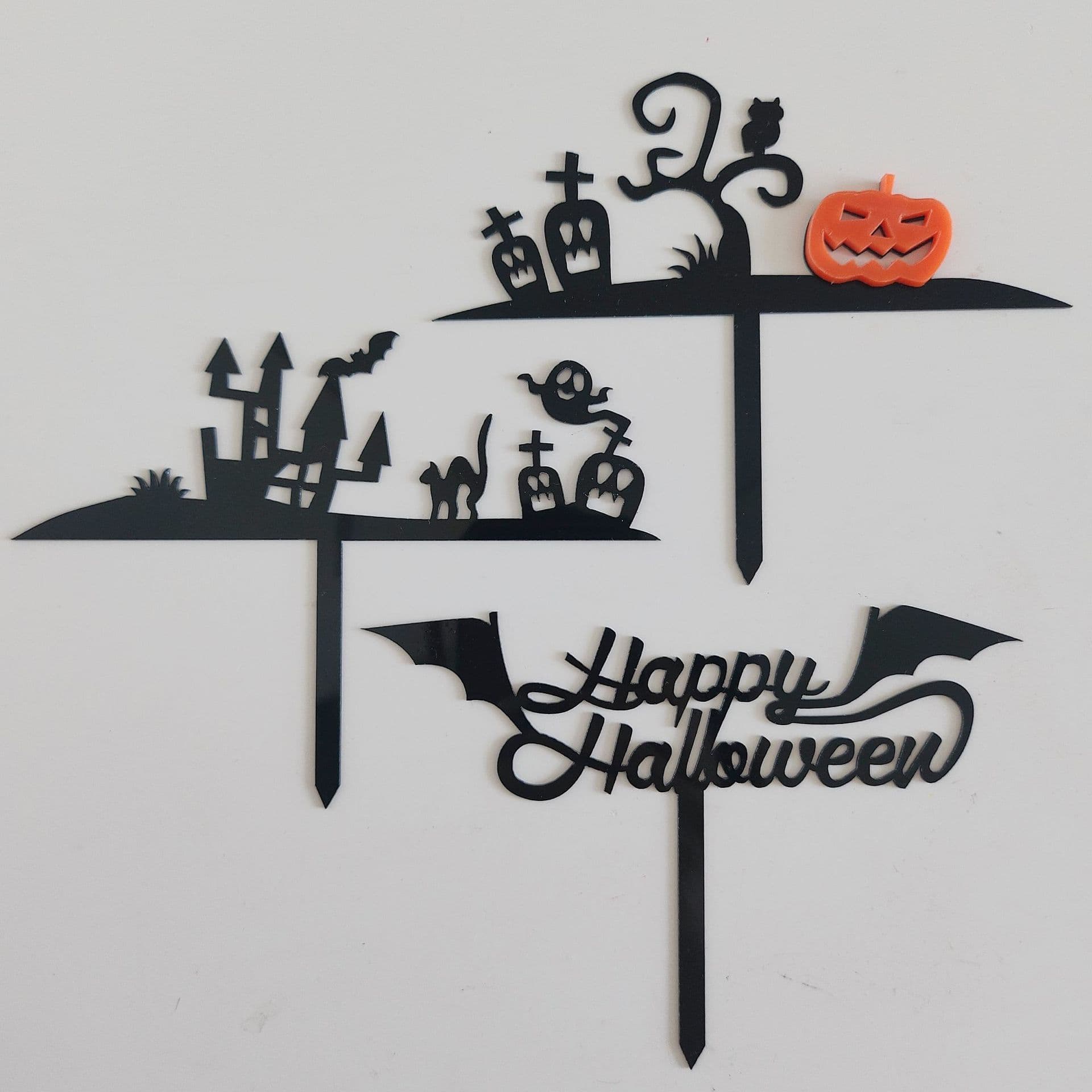 2024 New Halloween Cake Toppers Halloween Theme Baking Decoration Toppers Murphy Cake Insert