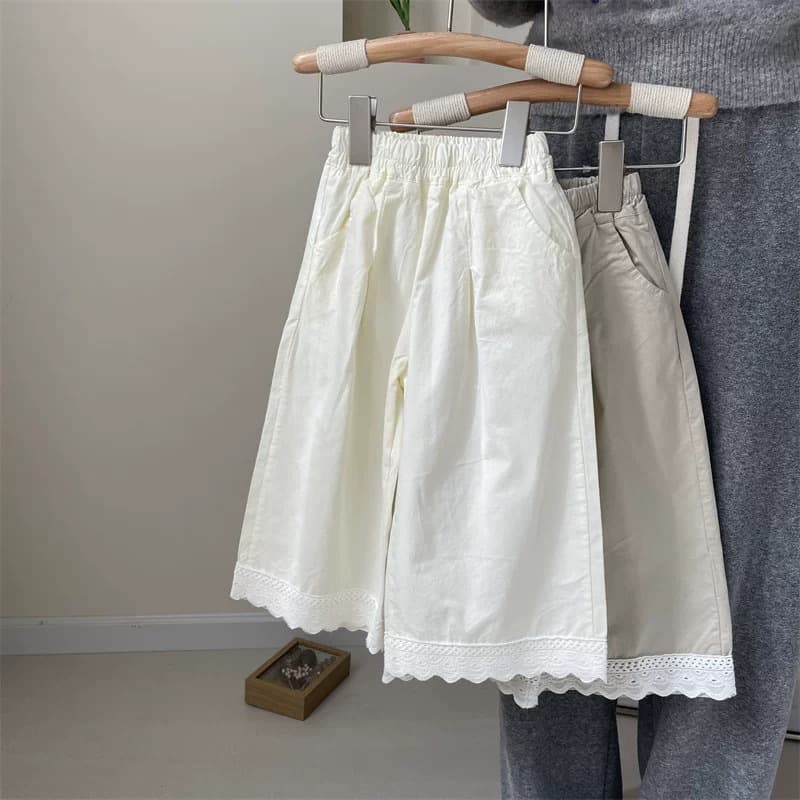 2026 Spring Girl's Wide Leg Pants Korean Loose Fashionable Straight Leg Pants for Little Girls Outerwear Long Pants Thin