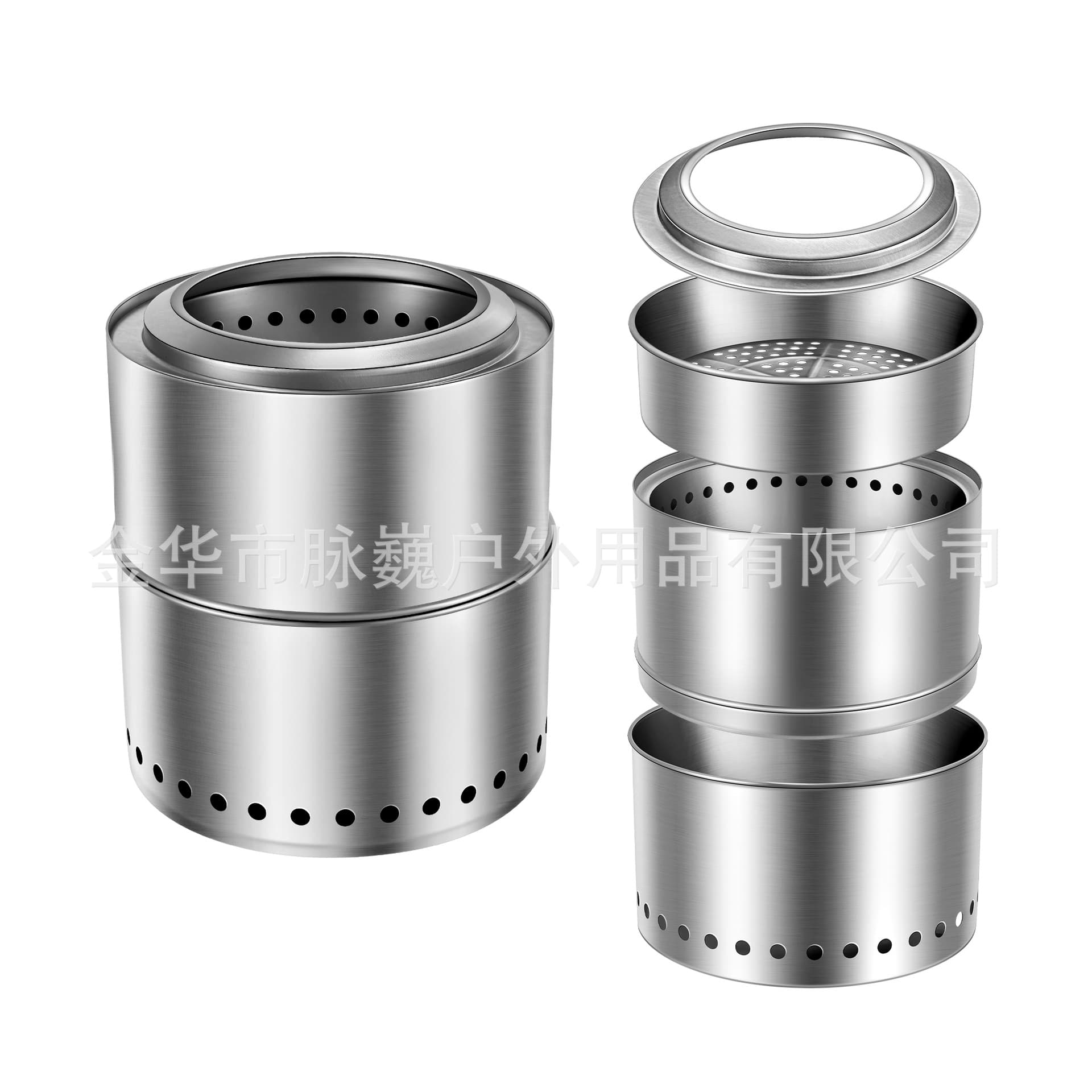 Cross-border Amazon Outdoor Camping Wood Stove Stainless Steel Fire Pit Courtyard Heating Stove MW D228